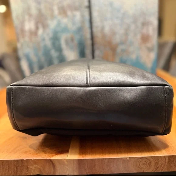 HOBO International RARE Vintage 2000’s Y2K 3-in-1 Black Leather Convertible Tote - Picture 8 of 13